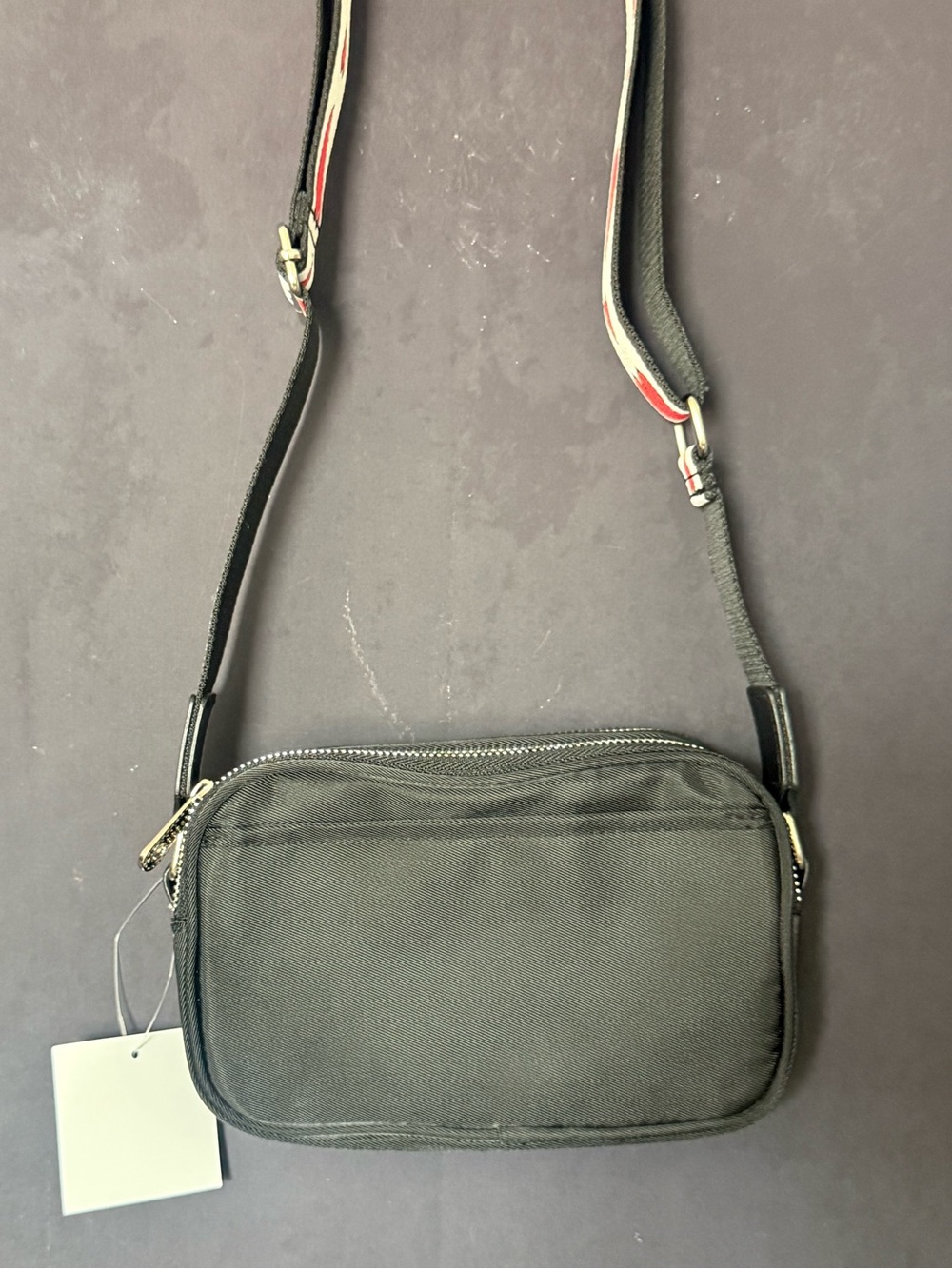 NWT Brighton Black LOVE Crossbody Belt Bag with Red Heart Accent - Picture 4 of 6